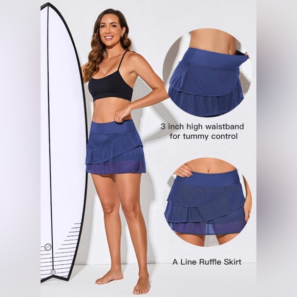 Activewear Ruffle Swim Skirt - Picture 5 of 7